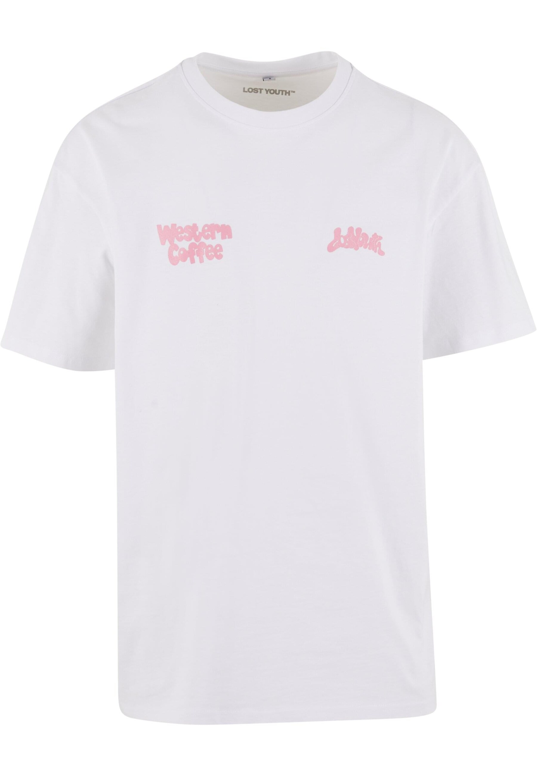 T-Shirt 'Western Coffee' Lost Youth en blanc : devant