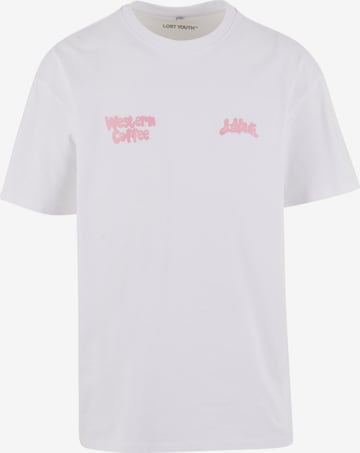 T-Shirt 'Western Coffee' Lost Youth en blanc : devant