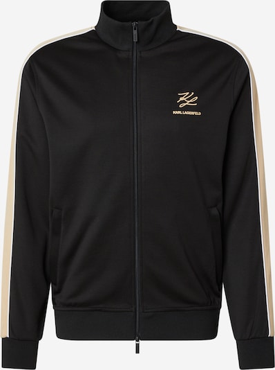 Džemperis iš Karl Lagerfeld, spalva – smėlio spalva / juoda / balta, Prekių apžvalga