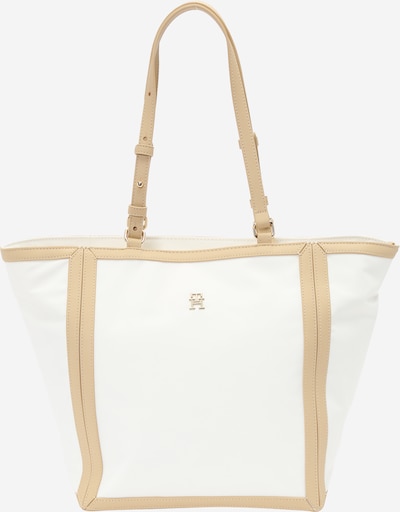 TOMMY HILFIGER Shopper 'Essential' in de kleur Sand / Wit, Productweergave