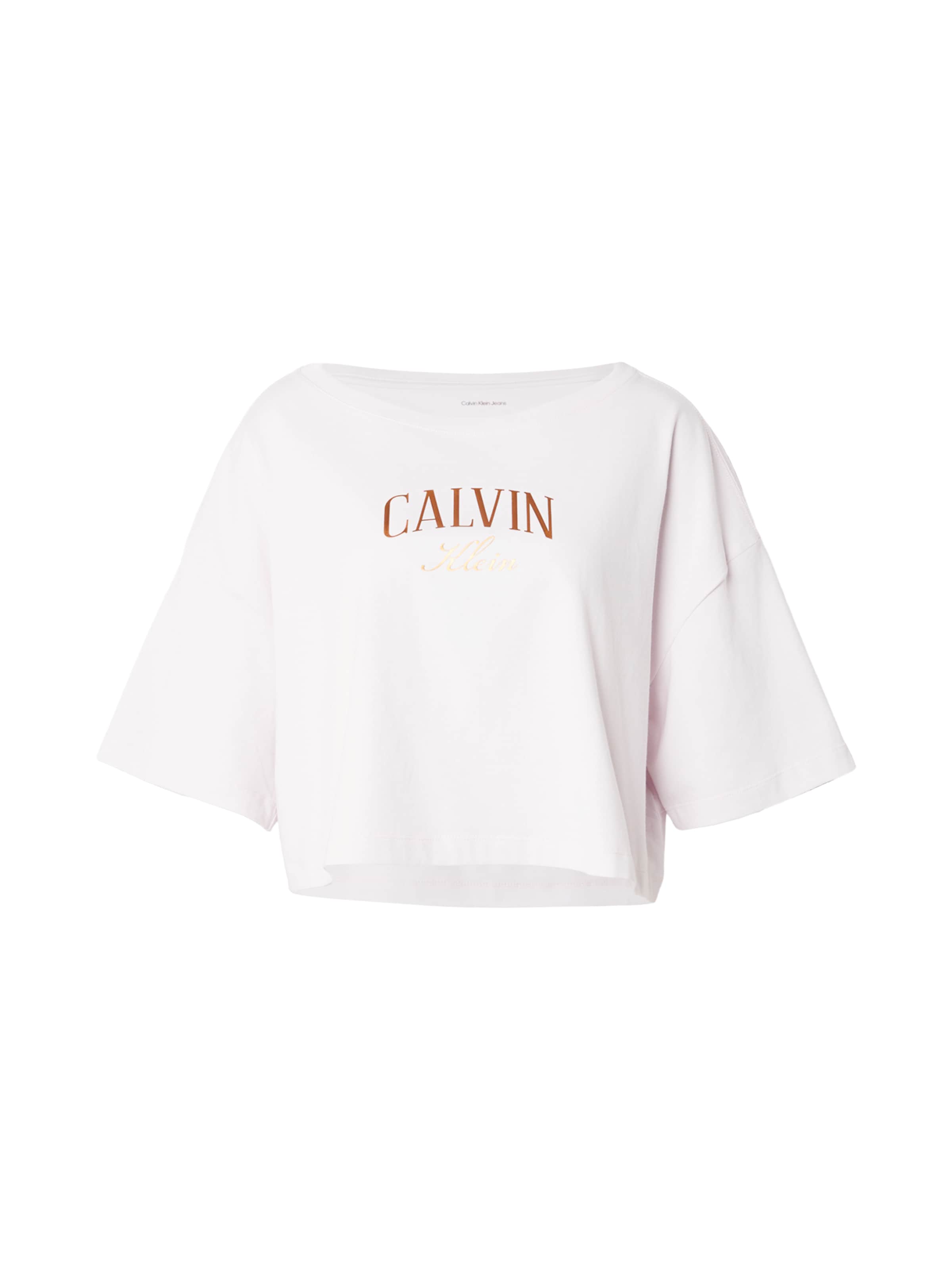 Calvin Klein Jeans Футболка в Ярко-розовый: спереди