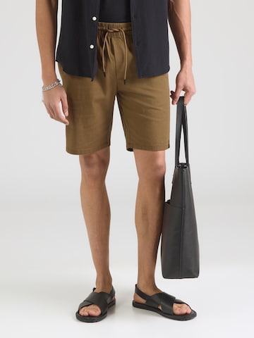 Only & Sons Слим Штаны 'ONSCAPRI' в Коричневый: спереди