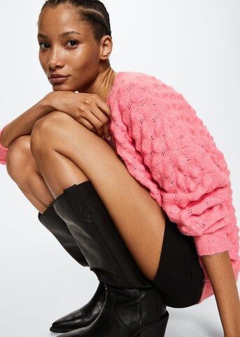 Geacă tricotată 'VERUSKA' de la MANGO pe roz