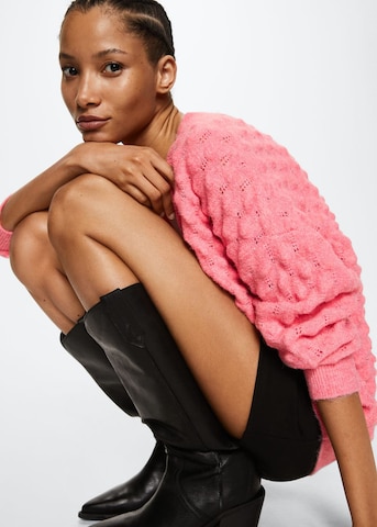 MANGO Knit Cardigan 'VERUSKA' in Pink