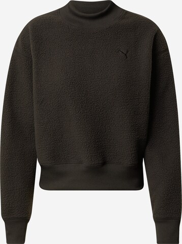 PUMA Athletic Sweater in Black: front