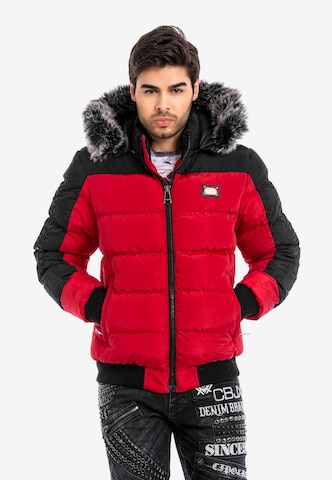 CIPO & BAXX Winter Jacket in Red: front