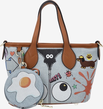 MYMO - Shopper 'Pop Eyetheme' en azul: frente