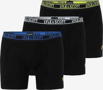 Lyle & Scott - Calzoncillo boxer 'QUINCY' en negro: frente