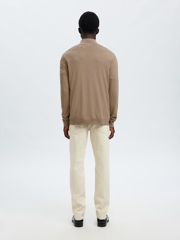SELECTED Regular Fit Pullover 'SLHBERG' in Braun