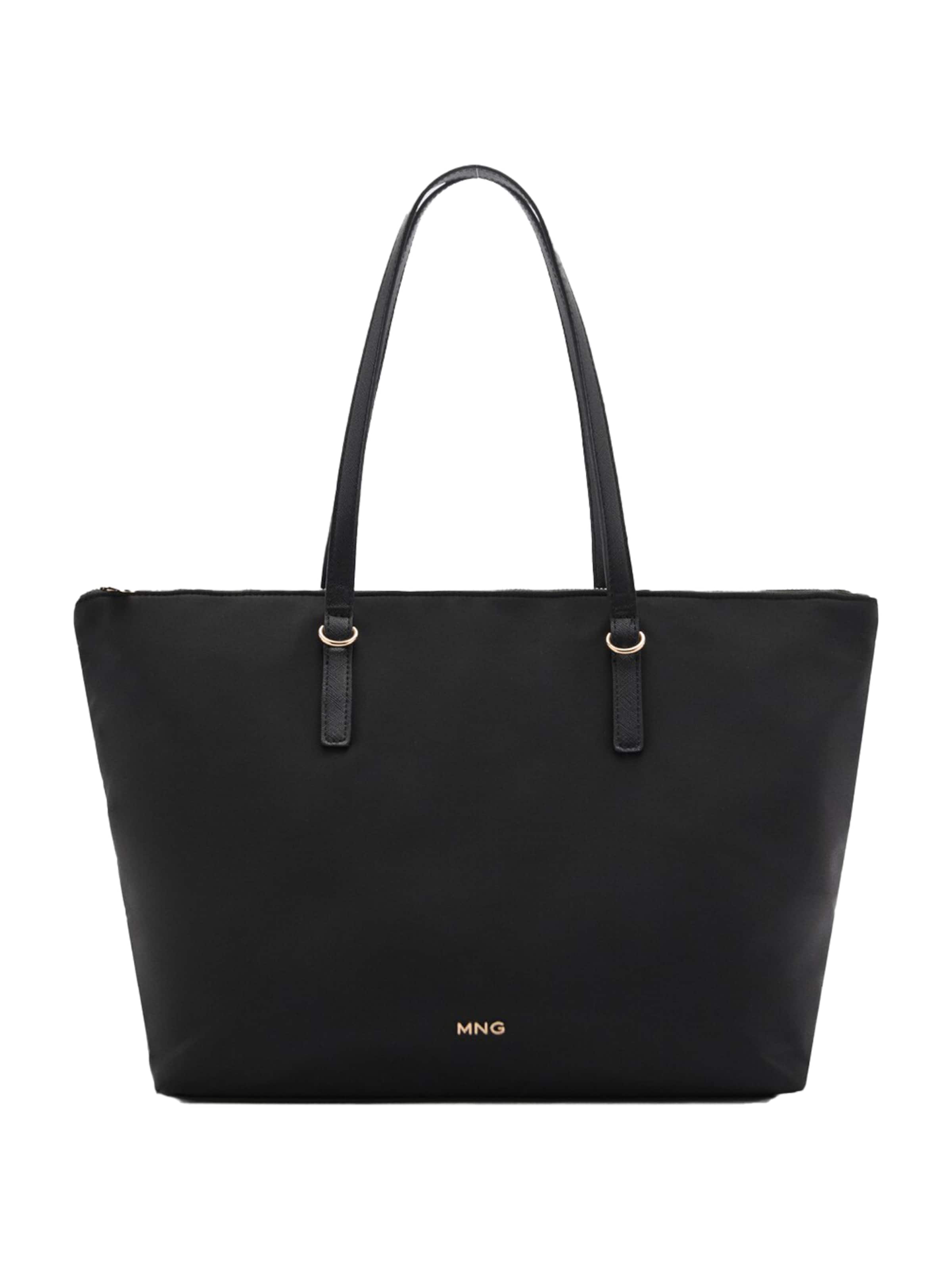 MANGO Shopper 'JULIO' - Čierna: predná strana