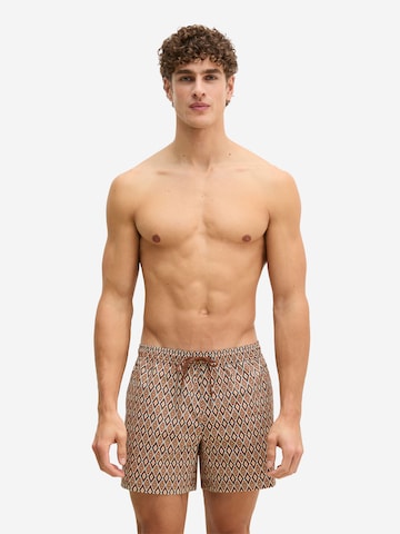 Shorts de bain ' Woven ' Marc O'Polo en beige : devant