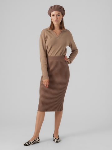 Jupe 'MOA' VERO MODA en marron