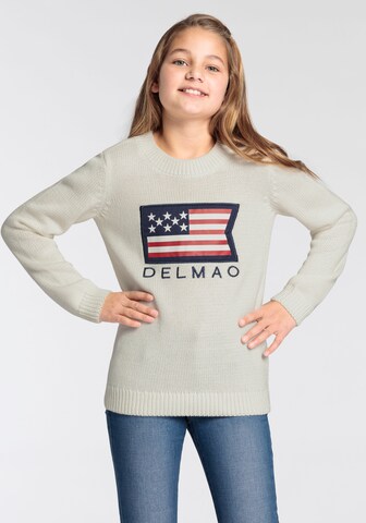 DELMAO Pullover in Weiß