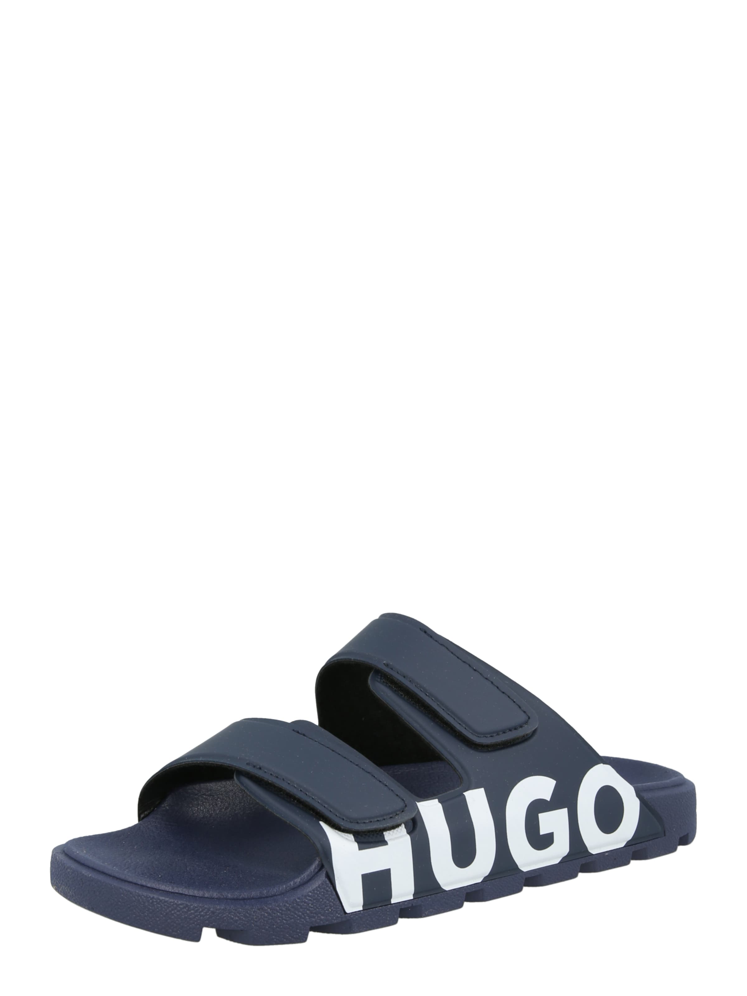 HUGO Mules 'Evander' in Blue: front