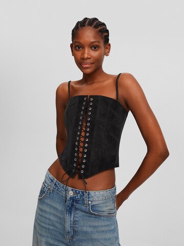 Bershka Top in Schwarz