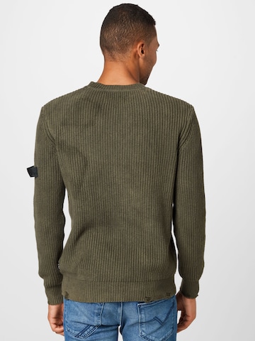 REPLAY Sweter w kolorze zielony