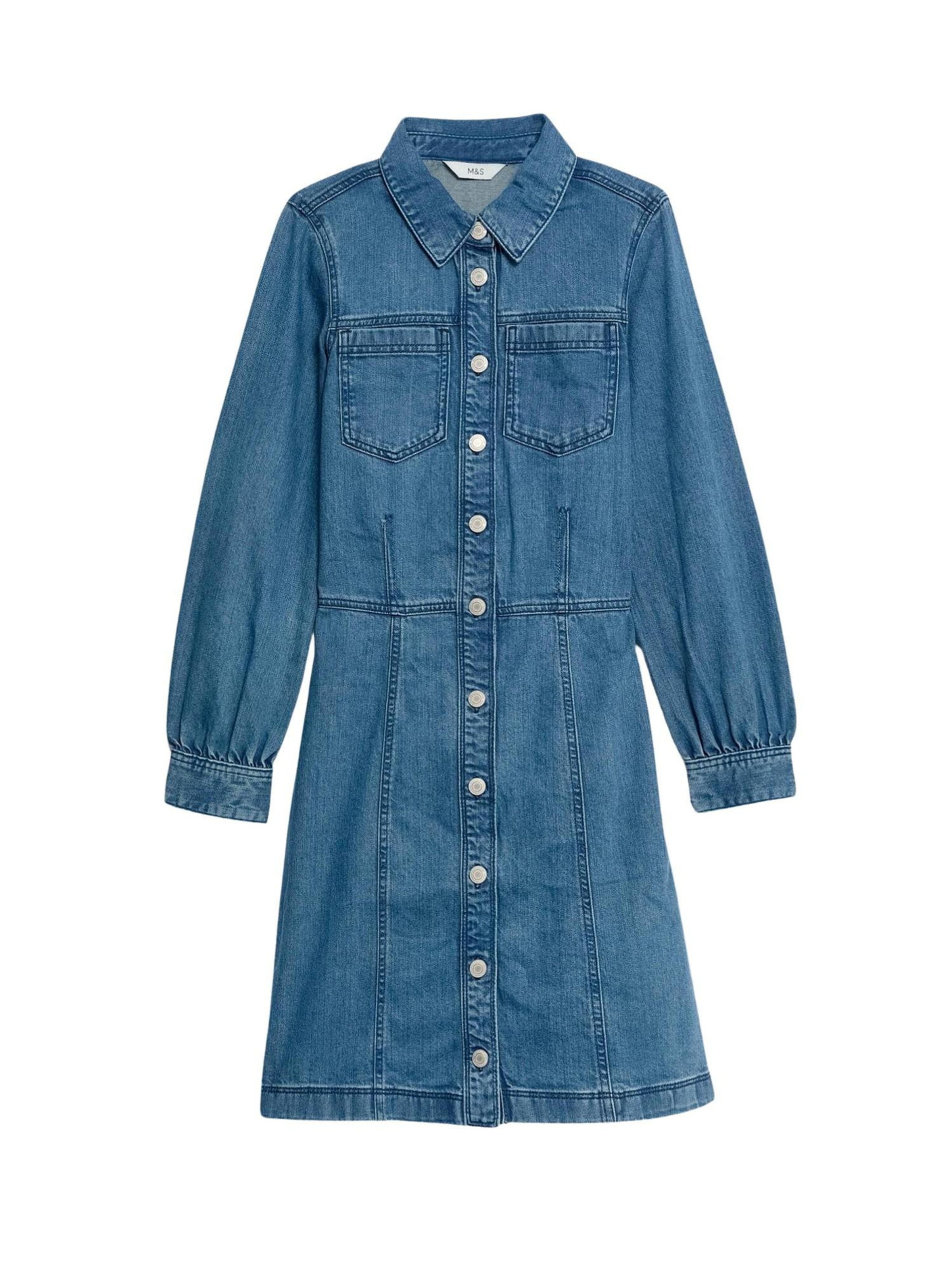 Marks & Spencer Shirt dress in Blue