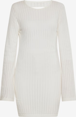 ebeeza Knitted dress in White: front