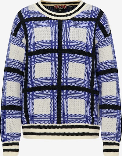 myMo ROCKS Pullover em azul / preto / branco, Vista do artigo