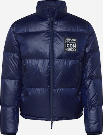 ARMANI EXCHANGE Winter Jacket in Blue: front