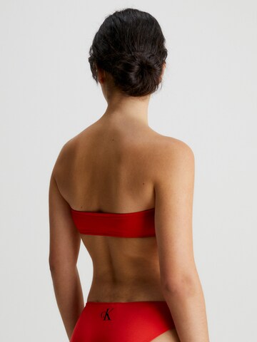 Calvin Klein Swimwear Bandeau Bikinitop in Rot