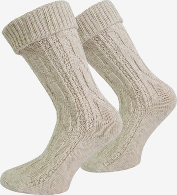 normani Trachtensocken in Beige: Vorderseite