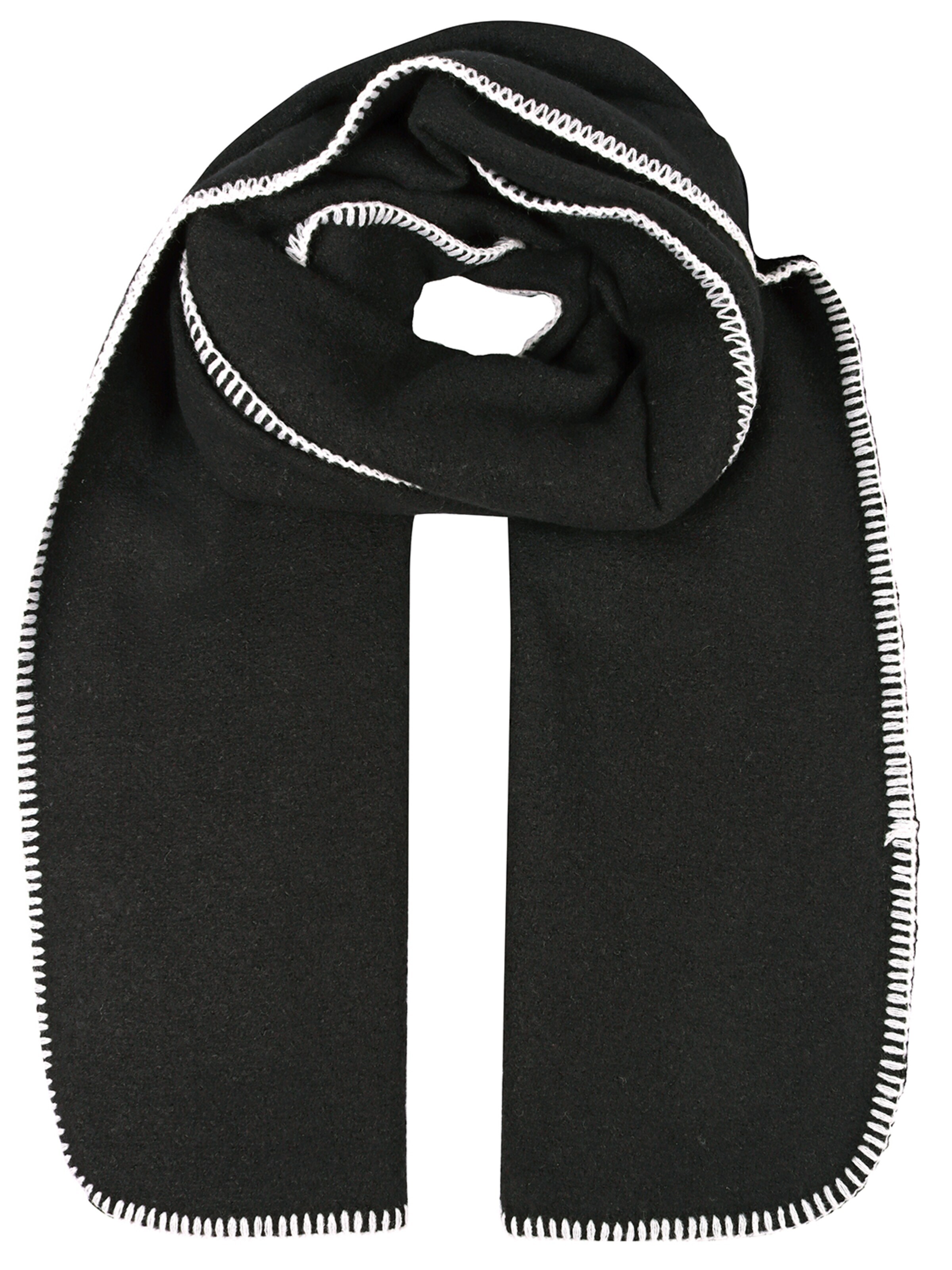 Capelli New York Scarf 'Schal mit Kontrastnaht' in Black: front