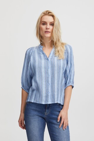 PULZ Jeans Blouse 'Laila' in Blauw: voorkant