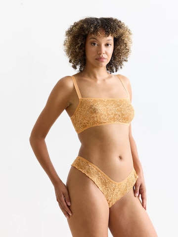 Erlich Textil - Tanga 'Iconic Lace' em laranja: frente