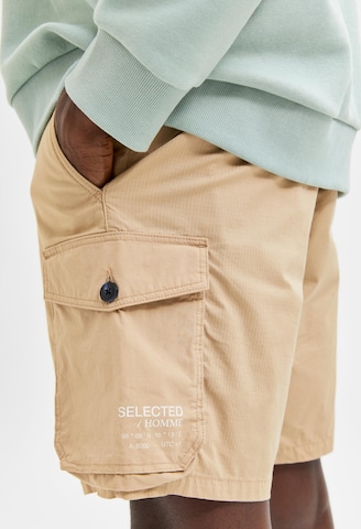 SELECTED HOMME Regular Cargo Pants 'Nevis' in Brown