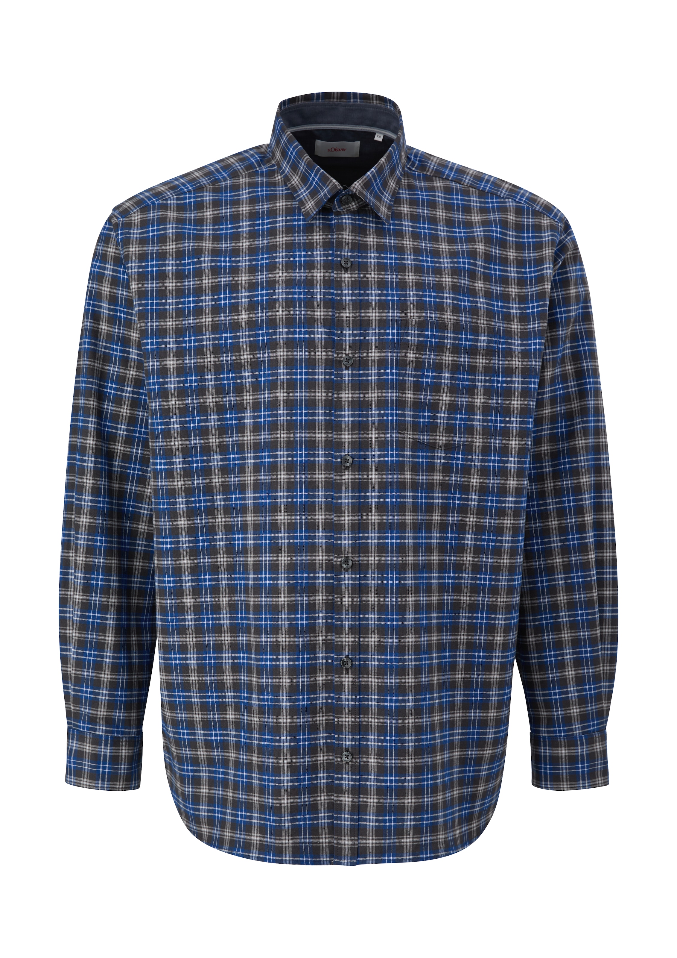 s.Oliver Regular Fit Hemd in Blau: Vorderseite