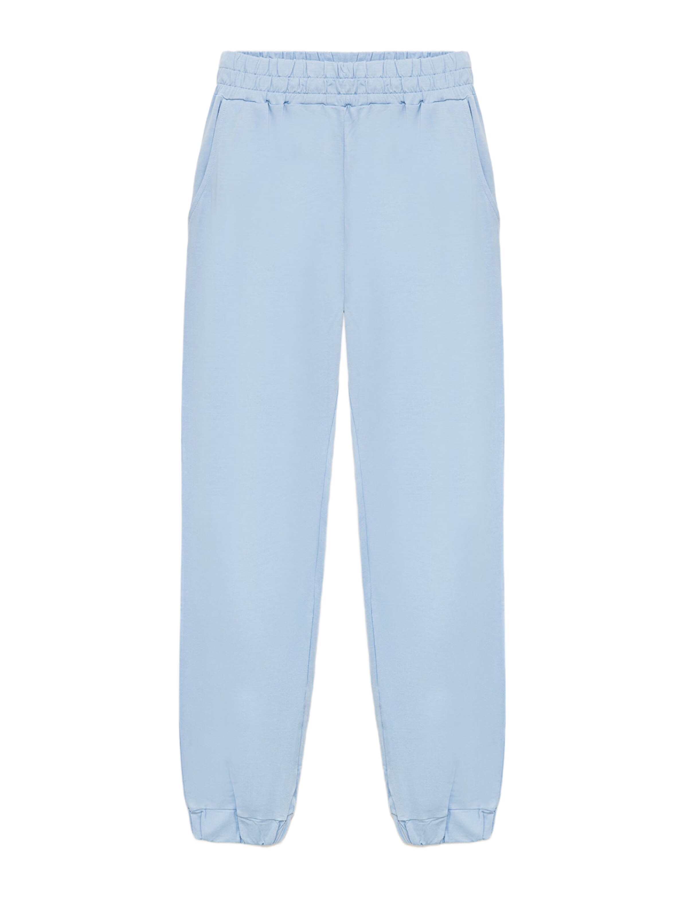 No Matter What Tapered Pants in Blue: front