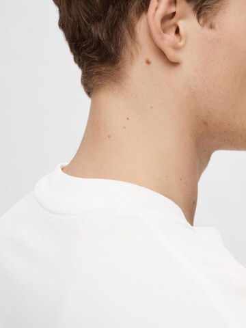 T-Shirt 'Colman' SELECTED HOMME en blanc