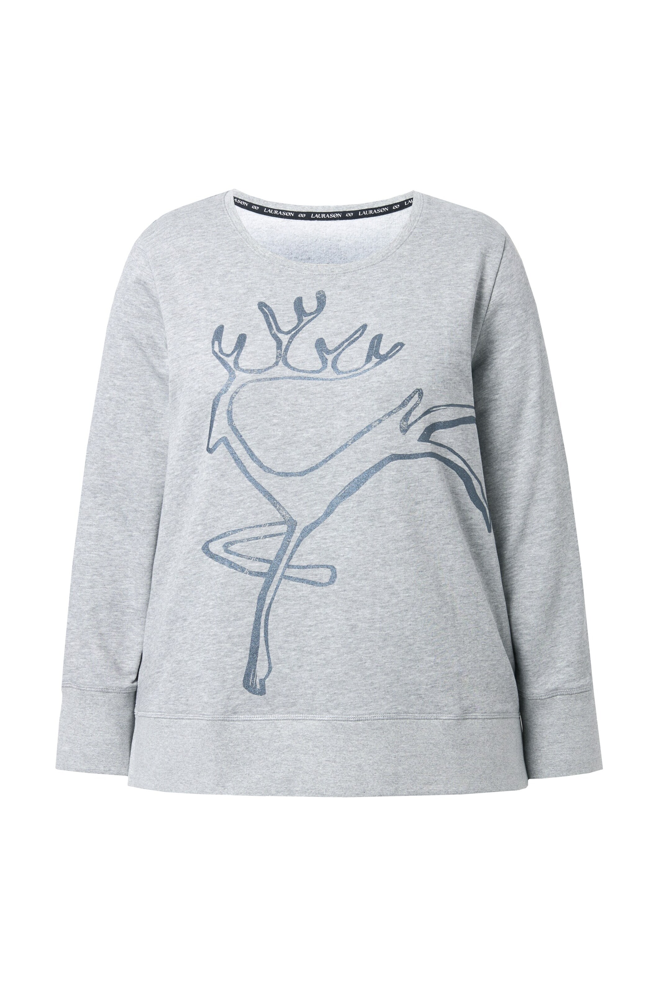 LAURASØN Sweatshirt in Grijs: voorkant