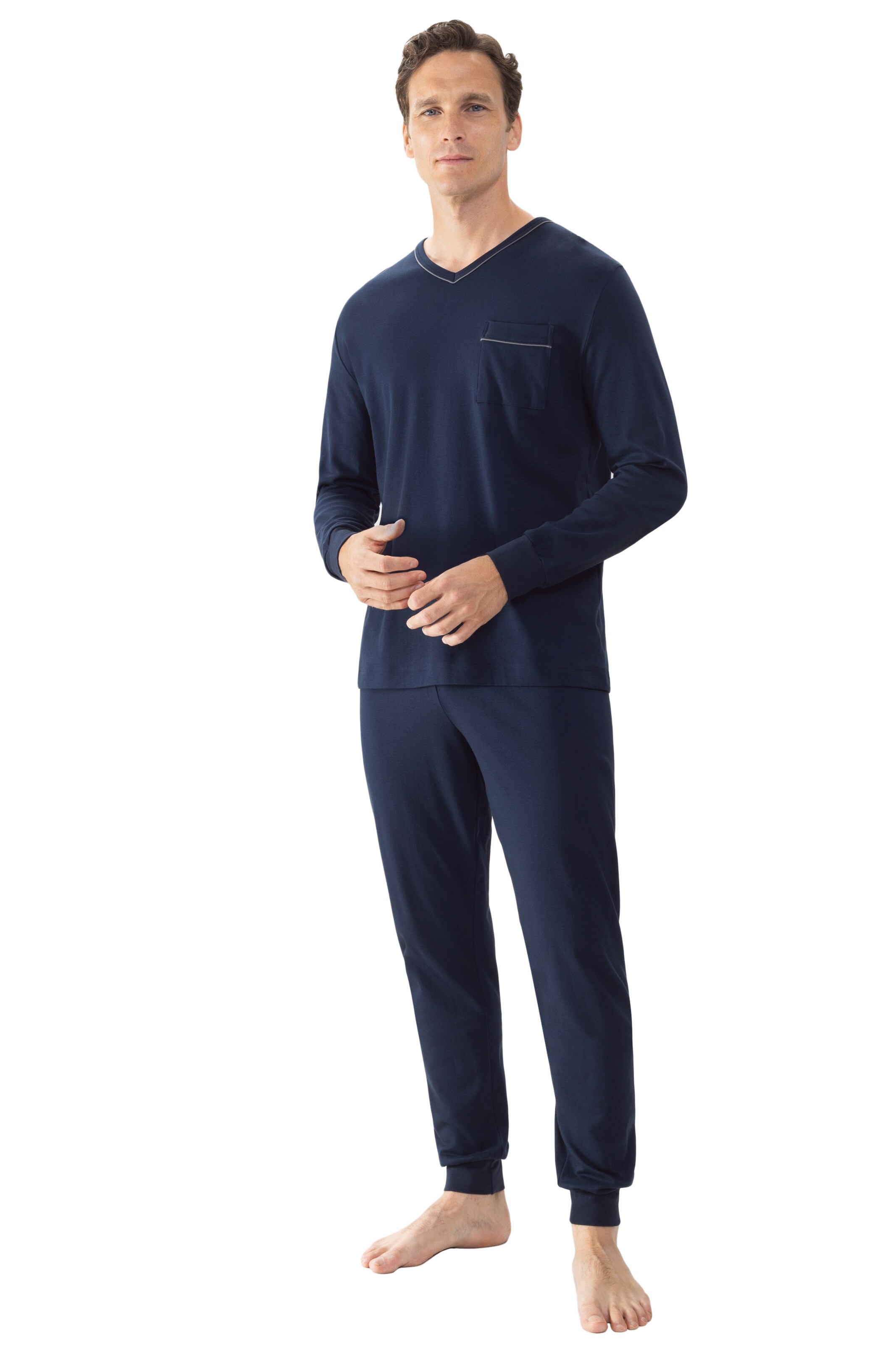 Pyjama long 'Pure Night' Mey en bleu : devant