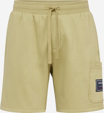 TOMMY HILFIGER Regular Broek in Groen: voorkant