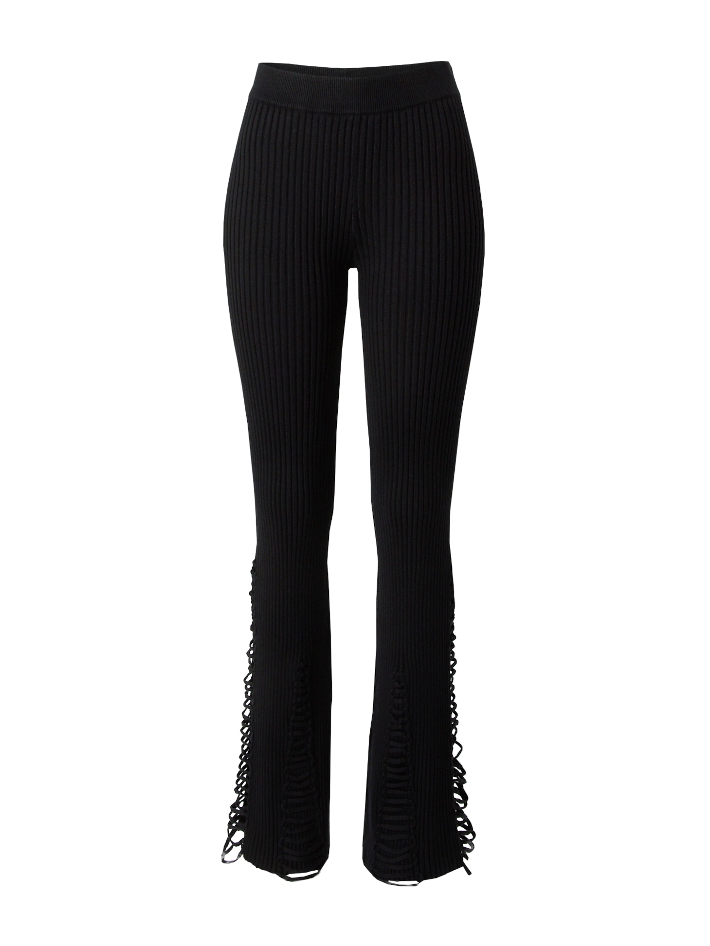 ABOUT YOU x Chiara Biasi Flared Pants 'Delphine' in Black: front