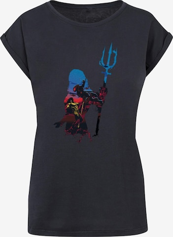 T-shirt 'Aquaman - Battle Silhouette' ABSOLUTE CULT en bleu : devant