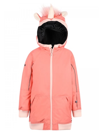 WeeDo Winter Jacket 'UNIDO Einhorn' in Pink: front