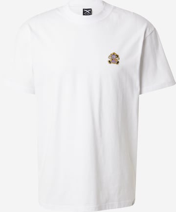 T-Shirt Iriedaily en blanc : devant
