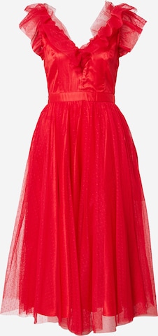 Robe de cocktail SWING en rouge : devant