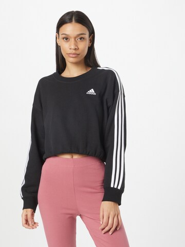 juoda ADIDAS SPORTSWEAR Sportinio tipo megztinis 'Essentials': priekis