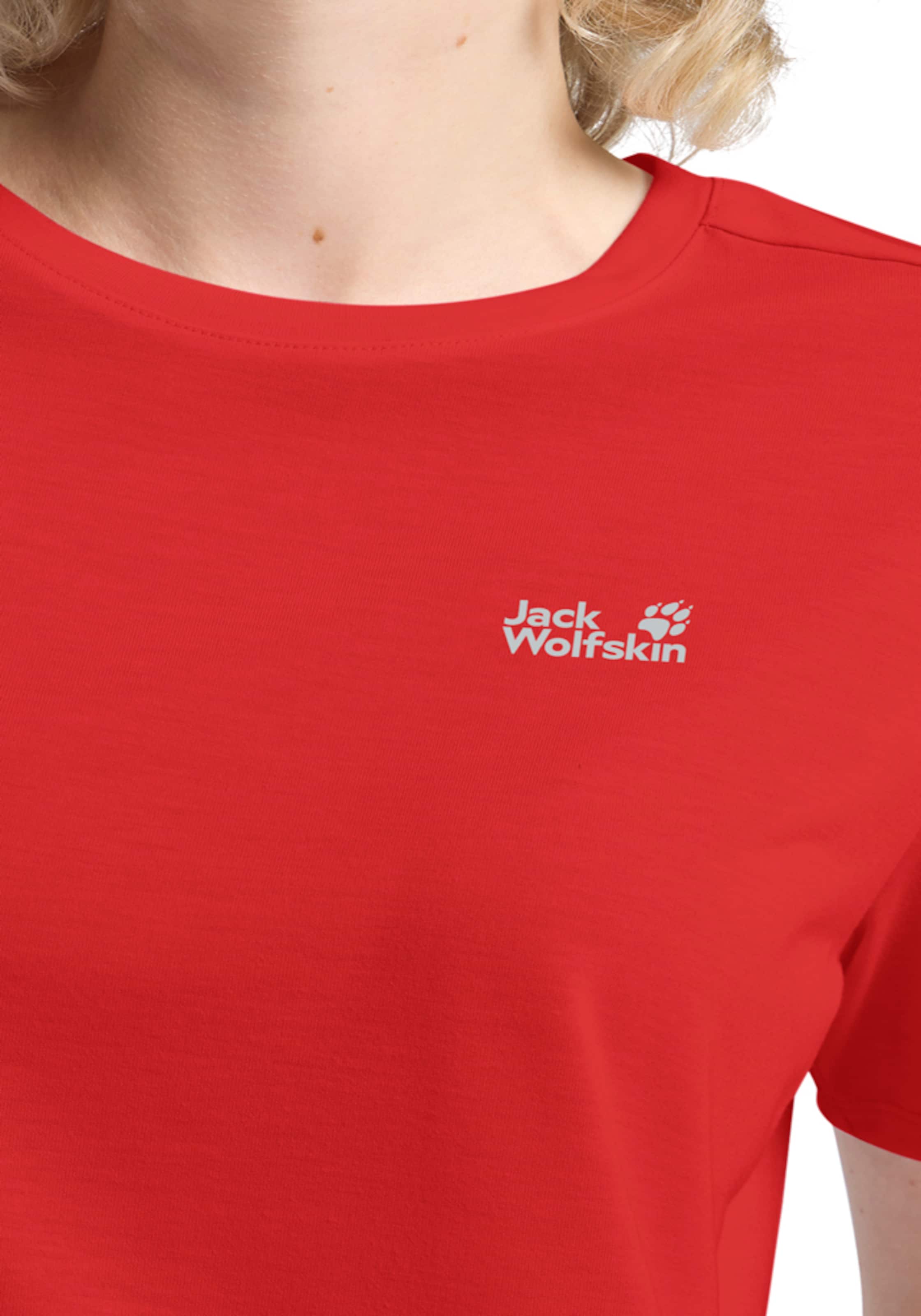JACK WOLFSKIN Performance Shirt in Red