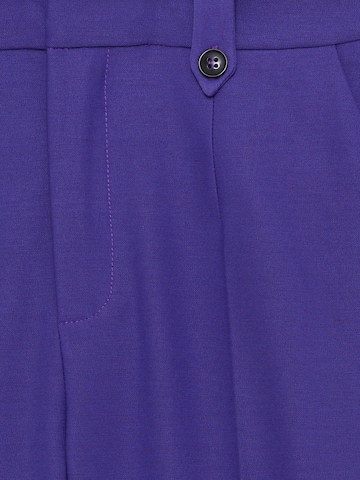 Regular Pantalon à plis Pull&Bear en violet