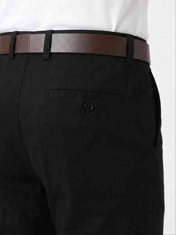 ALLTHEMEN Regular Pleat-Front Pants 'Stofffall' in Black