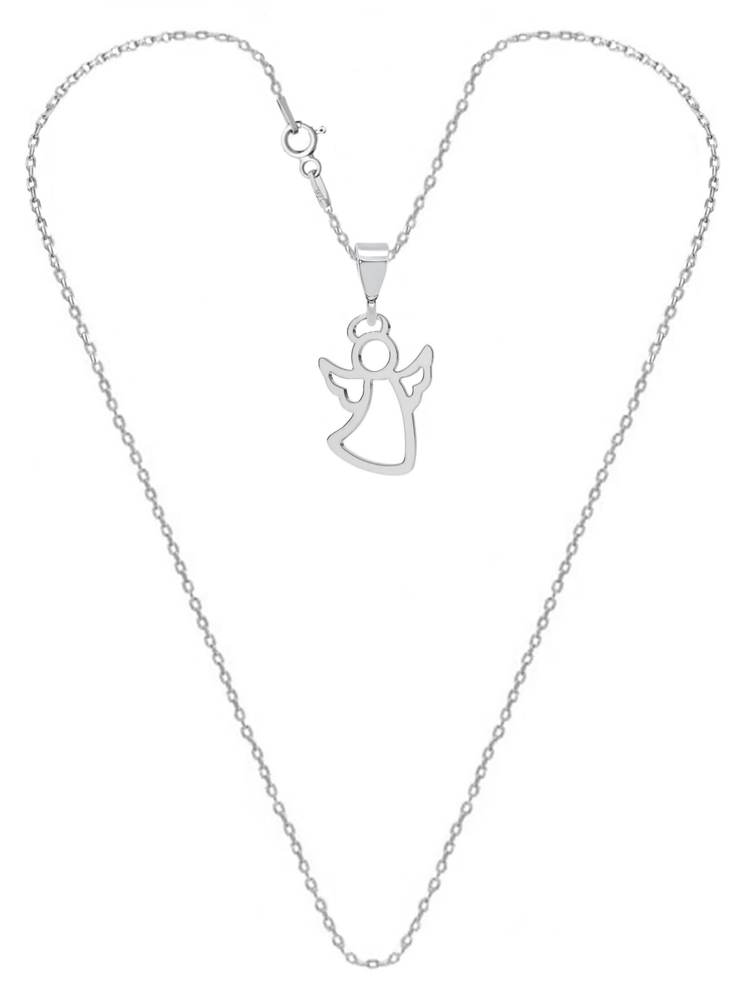 Goldene Hufeisen Necklace 'Schutzengel' in Silver: front