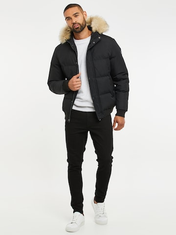 Threadbare Winter jacket in Black