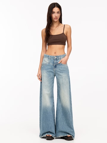Pull&BearWide Leg/ Široke nogavice Traperice - plava boja