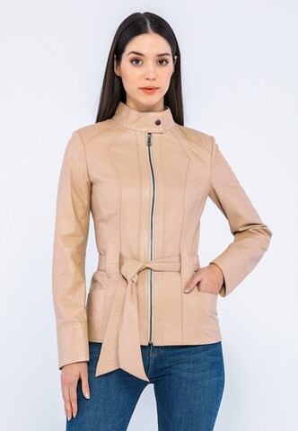 Veste mi-saison Giorgio di Mare en beige : devant