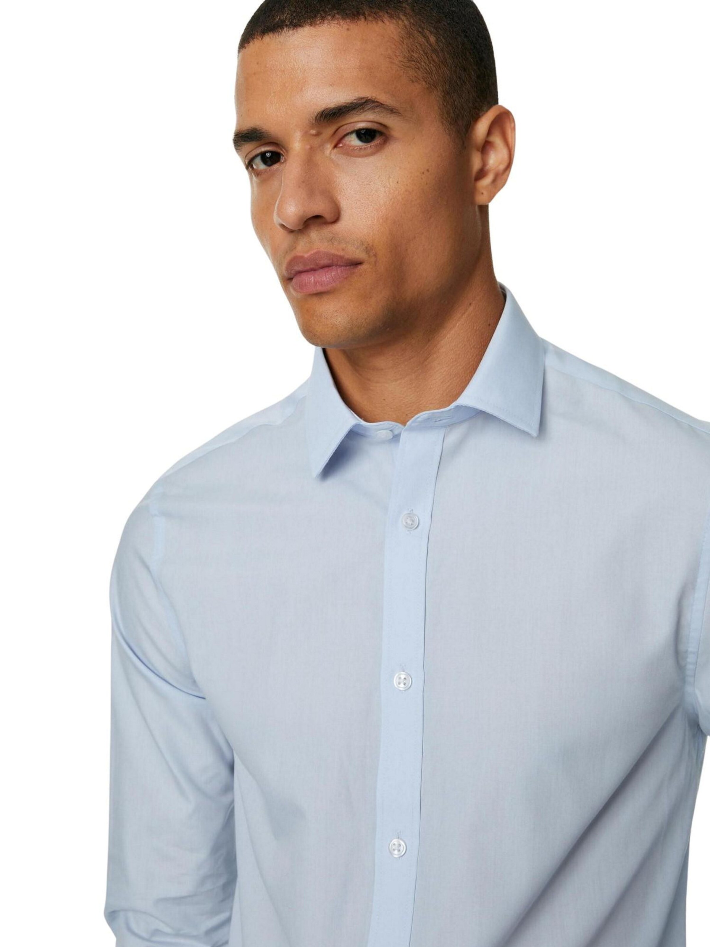 Coupe regular Chemise business Marks & Spencer en bleu : devant